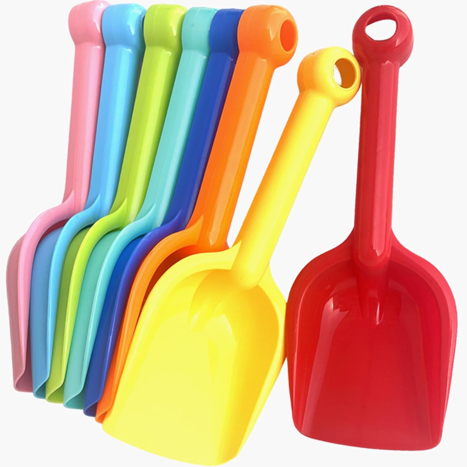 Sand Scoop Stainless Steel Beach Digging - ชุดพลั่วพลาสติกสำหรับเด็ก 8 ชิ้น สำหรับเล่นทราย ขุดดิน ทำสวน