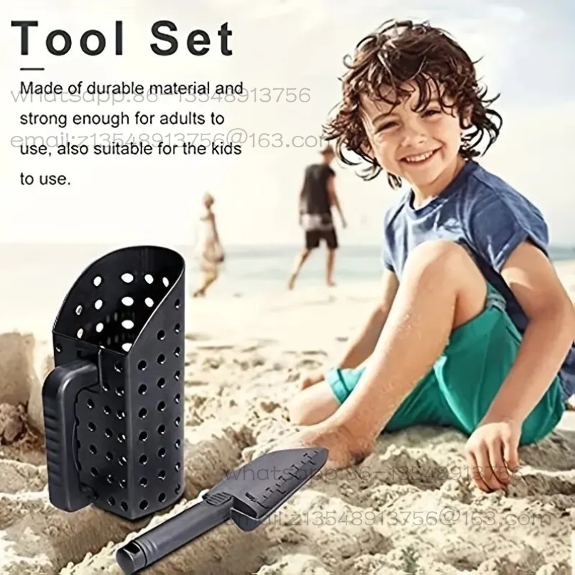 Treasure Hunting Shovel Digging Tool - ชุดเครื่องมือค้นหาสมบัติชายหาด 2 ชิ้น ประกอบด้วยที่ตักทรายและพลั่วขุดสำหรับเครื่องตรวจจับโลหะ
