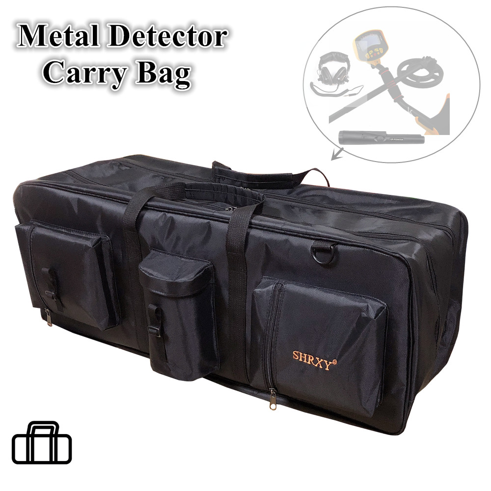 Metal Detector Carry Bag Backpack - เครื่องตรวจจับโลหะพกพากระเป๋าแบบพกพากันน้ําผ้าใบกระเป๋า Double-Layer เครื่องมือกระเป๋าเป้สะพายหลังสําหรับตรวจจับโลหะ