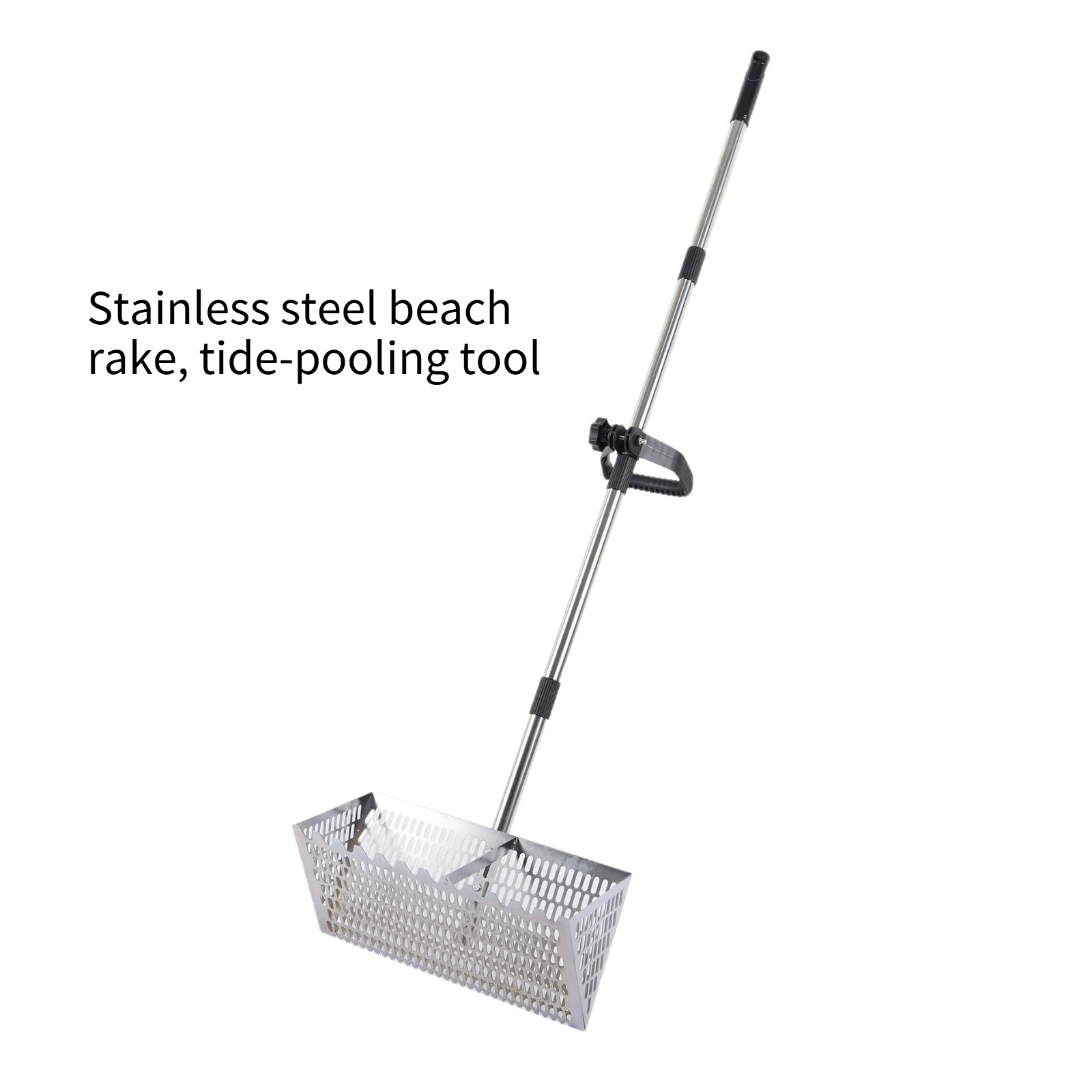 Sand Scoop Stainless Steel Beach Digging - ที่ตักทรายชายหาดสแตนเลส เครื่องมือคัดกรองโลหะสำหรับการค้นหาสมบัติและขุดทรายชายหาด ใช้สำหรับเก็บเปลือกหอย