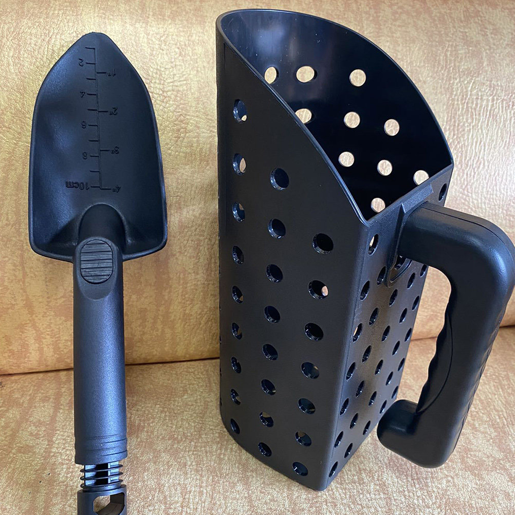Treasure Hunting Shovel Digging Tool - ชุดอุปกรณ์ตักทรายพรีเมียม 1 ชุด สำหรับการล่าสมบัติ ตรวจจับโลหะ ขุดหาของในชายหาด