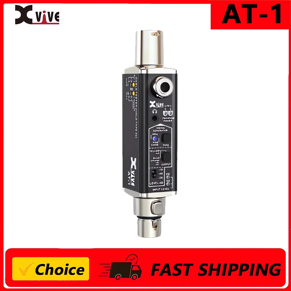 Metal Detector Headphones Audio - เครื่องทดสอบเสียงแบบพกพา Xvive AT-1, เครื่องกำเนิดสัญญาณ, เครื่องทดสอบ XLR,