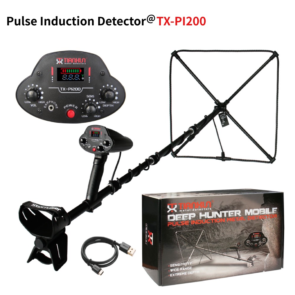 Gold Detector Long Range Locator - เครื่องตรวจจับโลหะแบบเหนี่ยวนำพัลส์ PI200 ระยะไกล ตรวจจับทอง เงิน ทองแดง