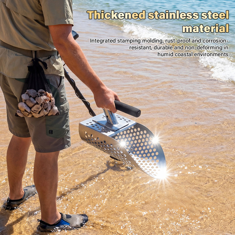ที่ตักทรายแบบพกพาทำจากสแตนเลส  - Sand Scoop Stainless Steel Beach Digging บทวิจารณ์และราคา