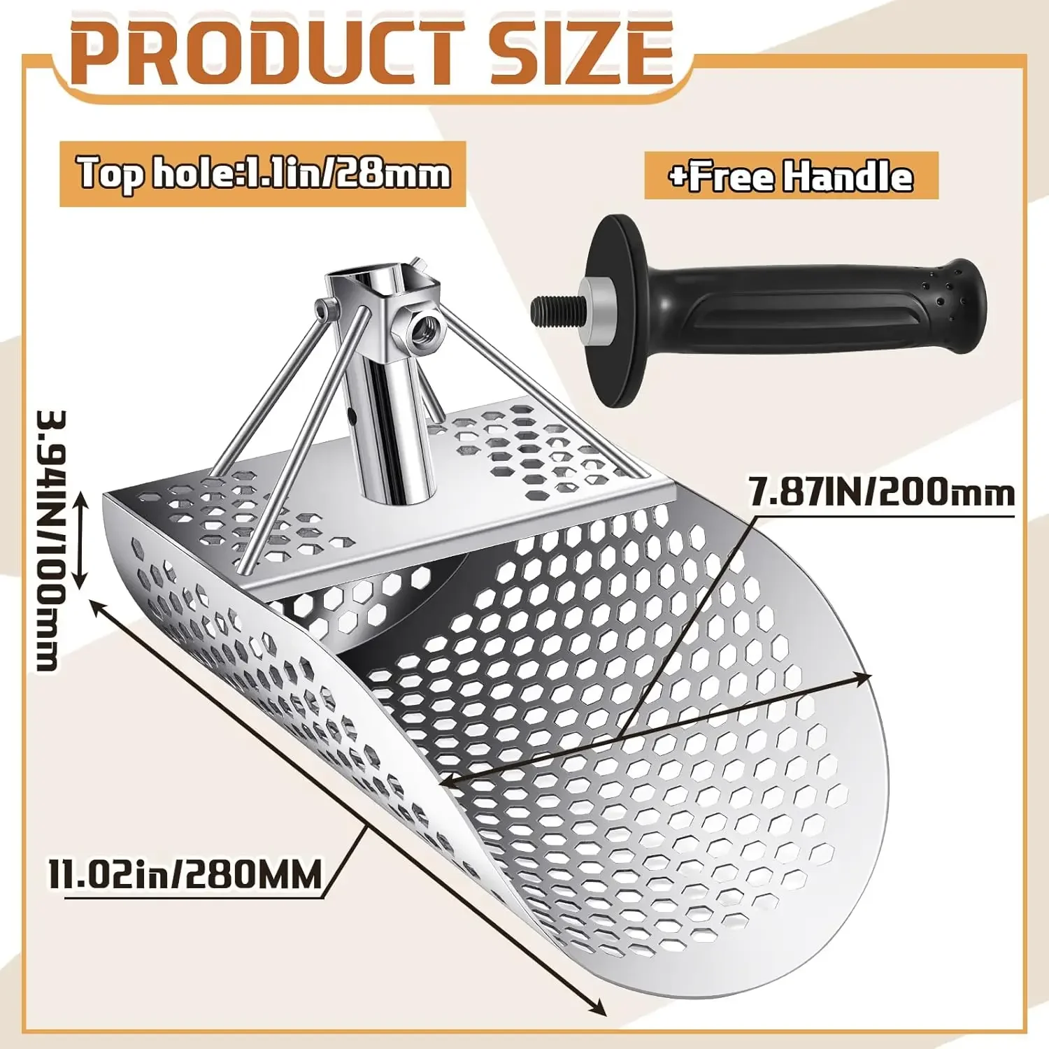 ที่ตักทรายชายหาดสแตนเลสพร้อมที - Sand Scoop Stainless Steel Beach Digging บทวิจารณ์และราคา