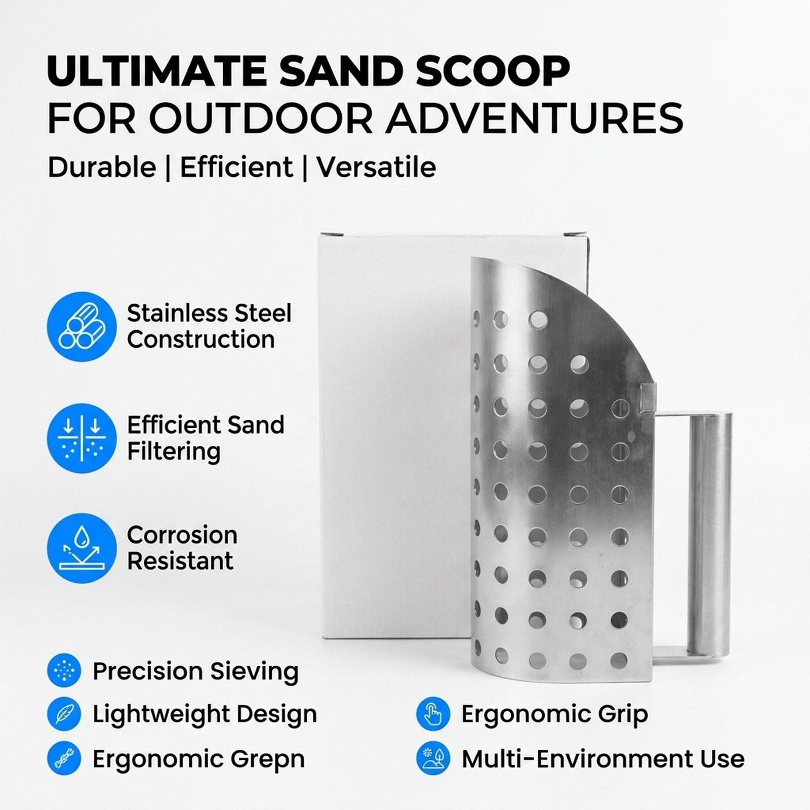 ที่ตักทราย อุปกรณ์เสริมที่ใช้ง - Sand Scoop Stainless Steel Beach Digging บทวิจารณ์และราคา