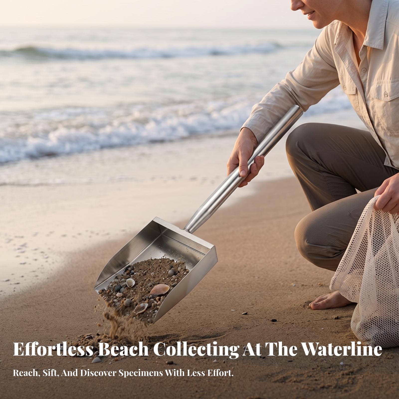 พลั่วกรองทรายชายหาดสแตนเลส เคร - Treasure Hunting Shovel Digging Tool บทวิจารณ์และราคา
