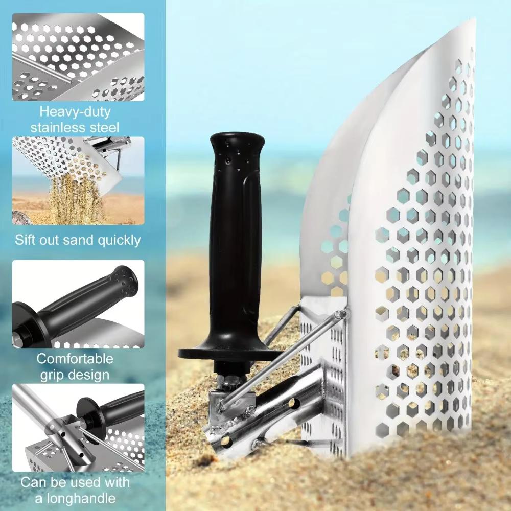 ตักทรายชายหาดสแตนเลสกันสนิมพร้ - Sand Scoop Stainless Steel Beach Digging บทวิจารณ์และราคา