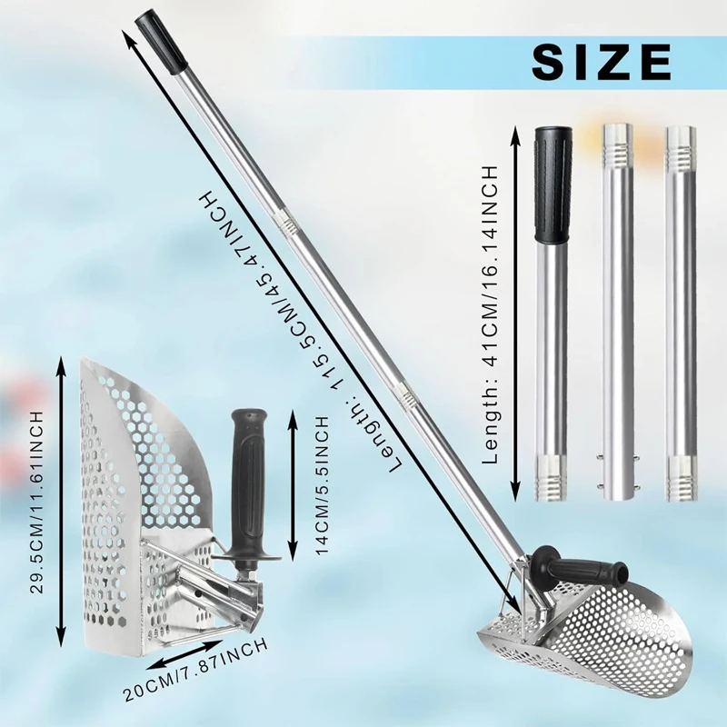 ตักทรายชายหาดสแตนเลสกันสนิมพร้ - Sand Scoop Stainless Steel Beach Digging บทวิจารณ์และราคา