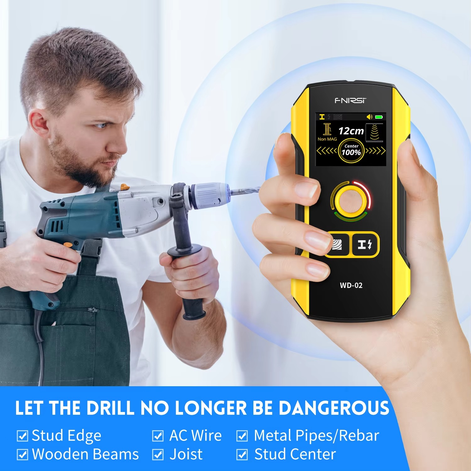 เครื่องสแกนผนัง FNIRSI WD-01 W - Ground Penetrating Radar Scanner บทวิจารณ์และราคา