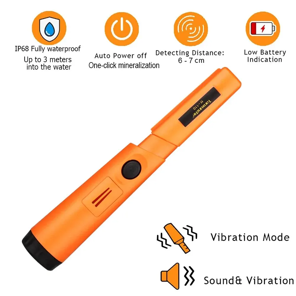 TC-110 เครื่องตรวจจับโลหะแบบมื - Waterproof Metal Detector Pinpointer บทวิจารณ์และราคา