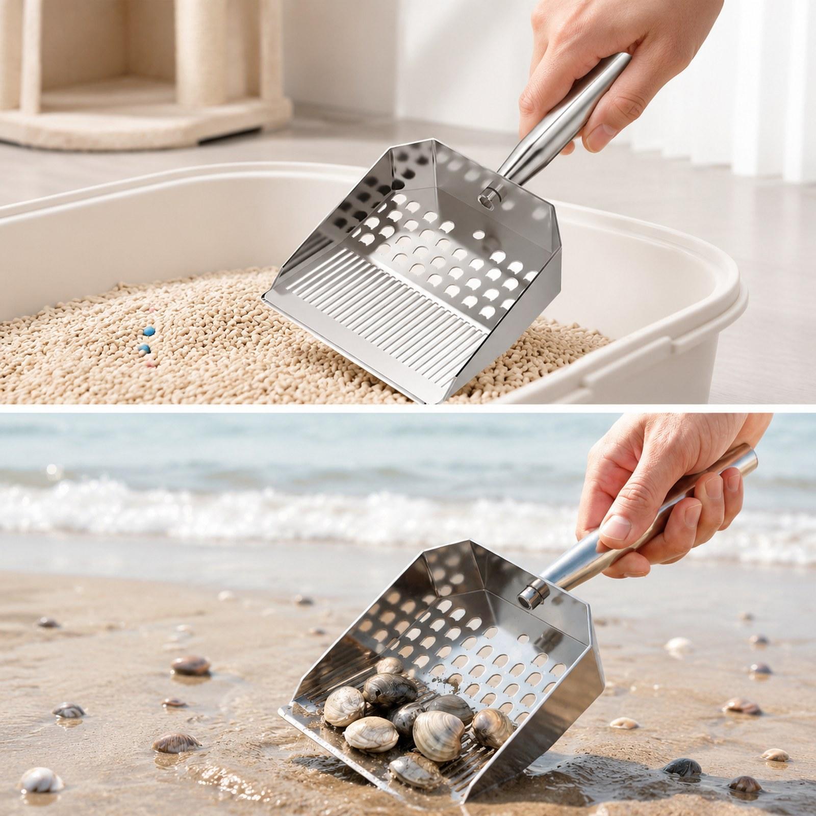 พลั่วตักทรายชายหาด แข็งแรง ทนท - Sand Scoop Stainless Steel Beach Digging บทวิจารณ์และราคา