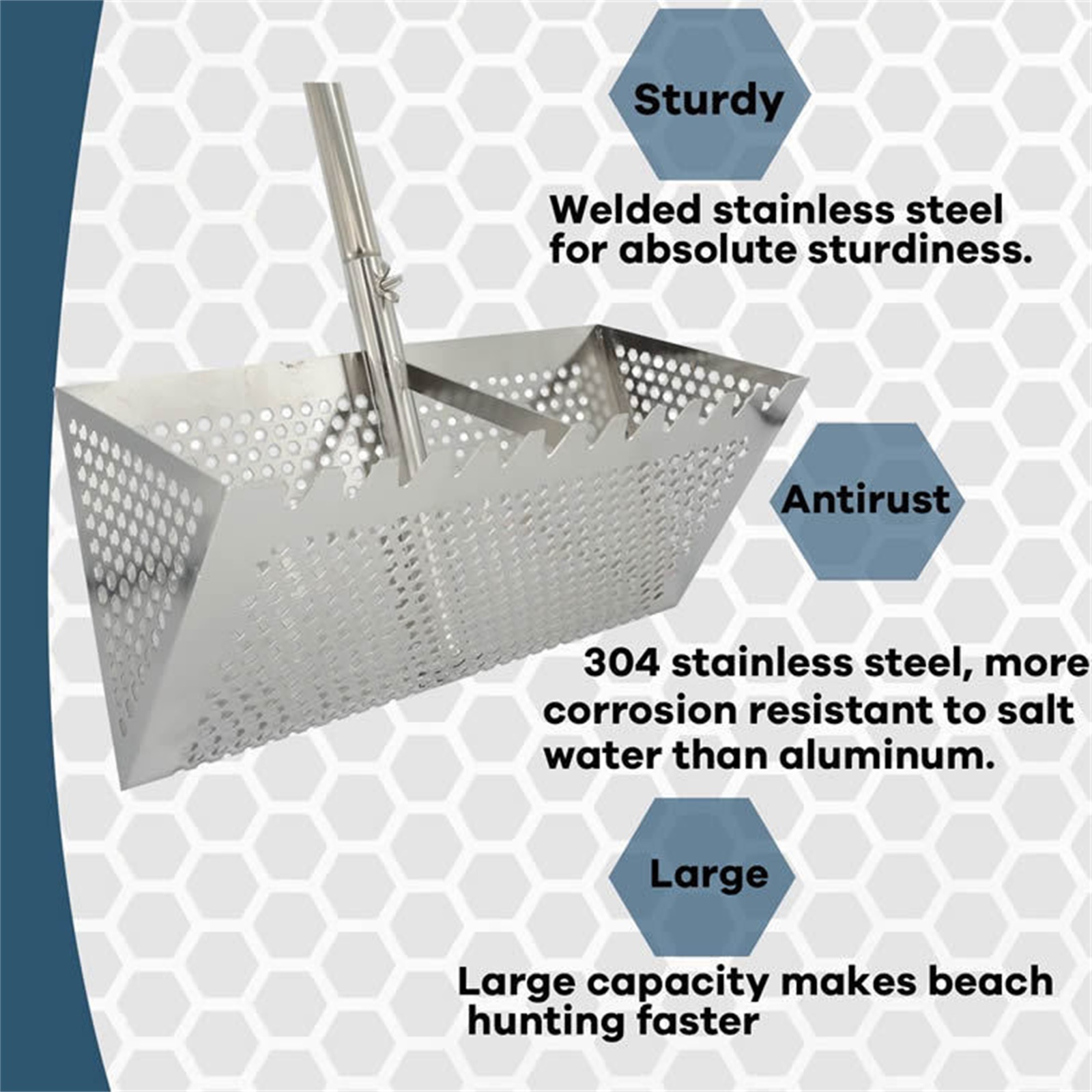 ที่ตักทรายฉลามชายหาดแบบพับเก็บ - Treasure Hunting Shovel Digging Tool บทวิจารณ์และราคา