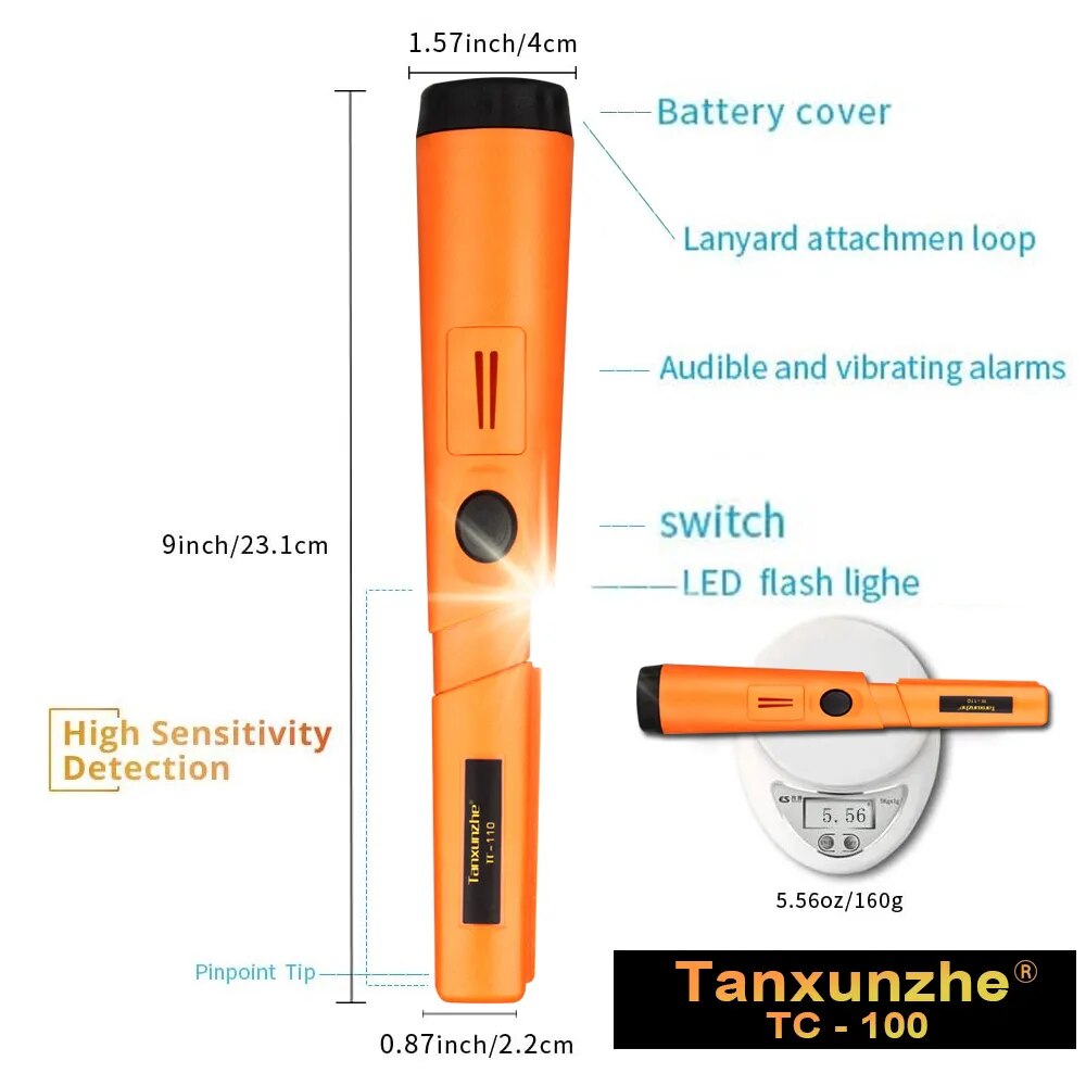 เครื่องตรวจจับโลหะแบบมือถือ TC - Waterproof Metal Detector Pinpointer บทวิจารณ์และราคา