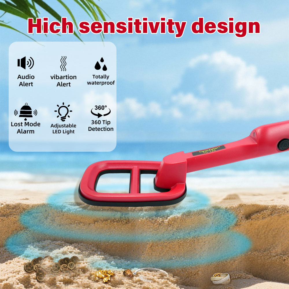 TC-120 เครื่องตรวจจับโลหะแบบมื - Waterproof Metal Detector Pinpointer บทวิจารณ์และราคา